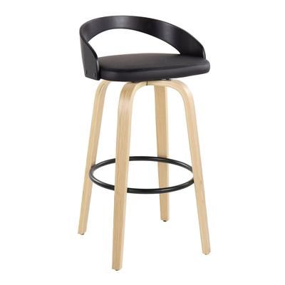 Grotto 30" Fixed-Height Barstool - Set Of 2 by Lumisource in Natural Black