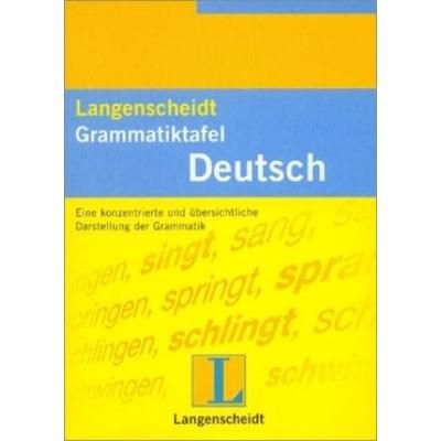 Langenscheidts Grammatiktafel Deutsch German Edition