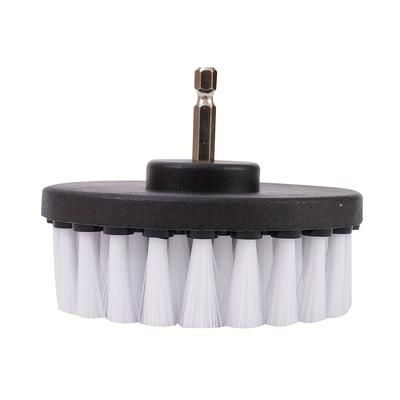 TEMU 1pc Soft Bristle Drill Brush Attachment, 4-inch Abs Resin, For Carpet & Upholstery Cleaning