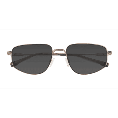 Male s rectangle Light Brown Metal Prescription sunglasses - Eyebuydirect s Collin
