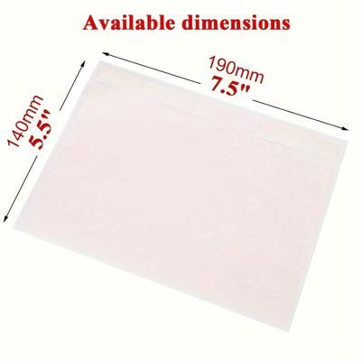 "TEMU 50pcs 6"x9" Clear Adhesive Top Loading Packing List Clear Shipping Pouches, 7.5"x5.5"mailing/shipping Label Envelopes"