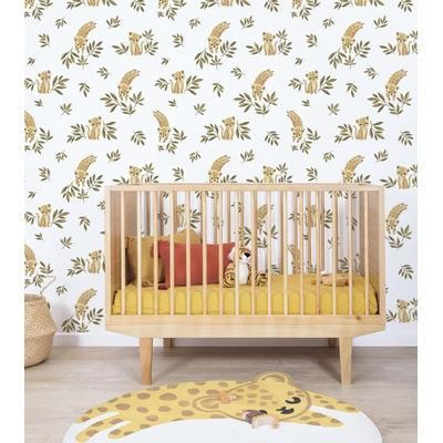 Carta da parati intessuta stampa piccolo leopardo (50 cm x 10 m)