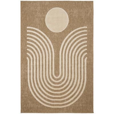 Tappeto aspetto iuta motivo geometrico rilievo - Bianco - 200x290 cm