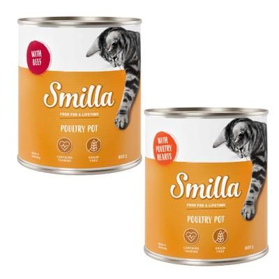 Smilla Delizie al Pollo 12 x 800 g Alimento umido per gatti - Mix: 6 x Pollo e cuori di pollo + 6 x Pollo e Manzo