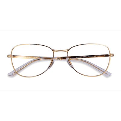 Unisex s horn Shiny Gold Metal Prescription eyeglasses - Eyebuydirect s Ray-Ban RB3733V