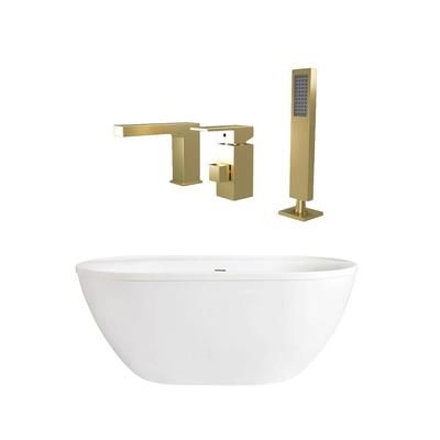 Randolph Morris Speare 66 Inch Acrylic Double Ended Freestanding Tub Package RMBP104-66-BBF7
