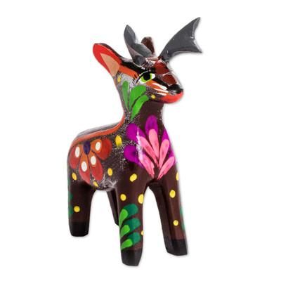 'Hand-Painted Tropical Bird Wooden Figurine from Guatemala'
