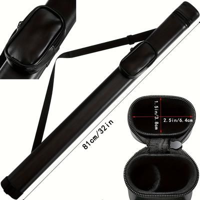 TEMU Soul Premium Billiard Cue Case - Holds 1 Butt And 1 Rod, Durable Pvc Storage With 2 Compartments, Protective Carry Bag For Pool Players, Gift For Cue Sports Enthusiasts, Billiards Accessories