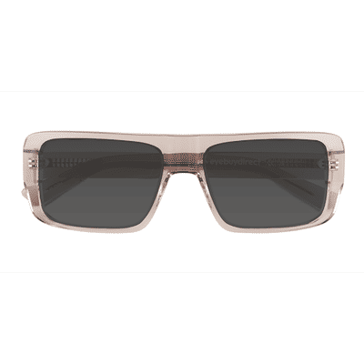 Unisex s square Clear Brown Acetate Prescription sunglasses - Eyebuydirect s Nick