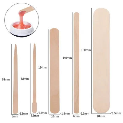 100pcs Disposable Waxing Wooden Tongue Depressor Body Hair Removal Stick Tongue Depressor