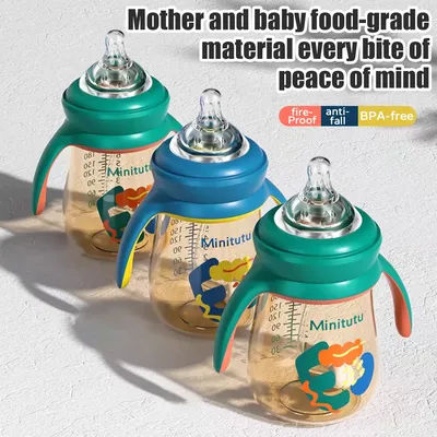 BiSantos ours PP sans BPA pour bébé, biSantos à tétine en silicone nano-argent de gros calibre de