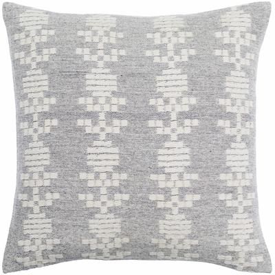 Sanna 20" Square Traditional Cotton Blue/Cream Throw Pillow - Boutique Rugs