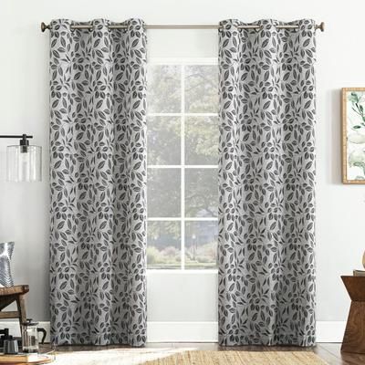 Wide Width Satti 100% Blackout Grommet Panel by BrylaneHome in Pearl Grey (Size 40" W 84" L)