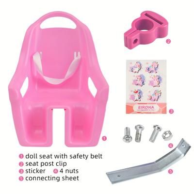 TEMU Bike Seat For Girls, Bicycle Chair For 12 14 16 18 20 Inch Girls Bike, Children Bike Accessories