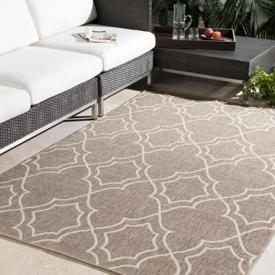 Toledo 2'5" x 7'10" Cottage Light Beige/Light Brown/Brown/Beige/Dark Red Outdoor Runner - Boutique Rugs