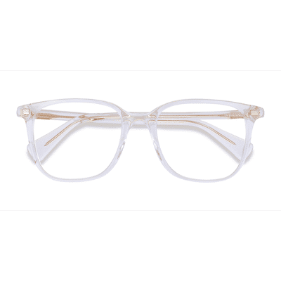 Unisex s square Shiny Clear Acetate Prescription eyeglasses - Eyebuydirect s Ralph RA7147