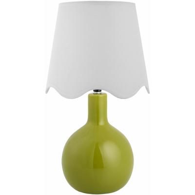 Atenxoxola 15"H x 9"W x 9"D Rustic Green/White/Translucent Table Lamp - Boutique Rugs