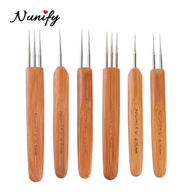 0.5Mm 0.75Mm Dreadlock Needle Crochet Hook For Dread Hair Dreadlocks Accessories Hook Needle For Crochet Braids Hair Tools
