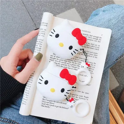Hello Kitty Anime Sanrio Compatible casque ensemble Silicone PC étui AirPods 1/2/3 Pro/2 Apple