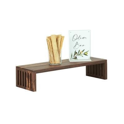 Cal-Mil 23136-2077-78 Rectangular Display Riser - 20" x 7" x 7", Walnut, Brown