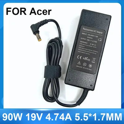 Adaptateur secteur 90W 19V 4.74A 5.5x1.7mm, chargeur pour ordinateur portable ACER ASPIRE 5750G 5755G 7110 9300 E1-531 E1-571G M5-581G V5-571