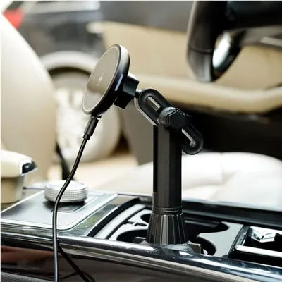 15W Magnetic Wireless Car Mount Magnetic Cup Holder Car Phone Mount Dropshipping