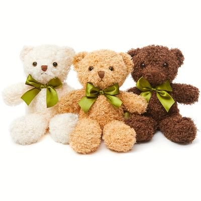 TEMU Maogolan Cute Teddy Bear Stuffed Animal Soft Plush Bear Toy For Kids Boys Girls, As A Gift For Birthday/ Christmas/ Valentine's Day