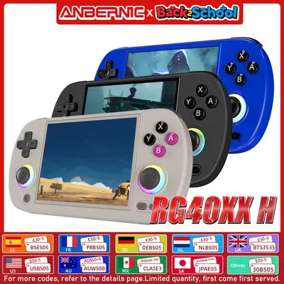 ANBERNIC RG40XX H 64 Bit Linux Retro Handheld Game Console 4.0'' IPS Screen Supports 5G WiFi Bluetooth HD-Support Output RG40XXH
