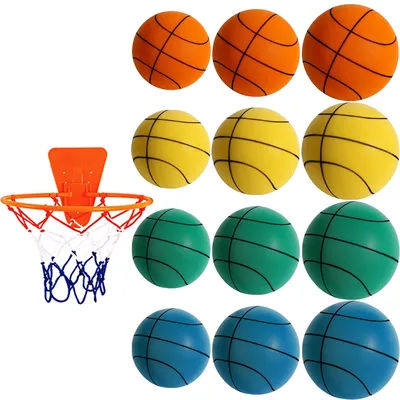 Kids Bouncing Mute Basketball Indoor Silent Basketball Squeezable Basketball Indoor Activities Kids Funny Game Fitness Excersise