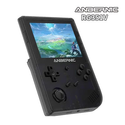ANBERNIC RG351V Handheld Game Player IPS Screen 64G Card 2500 Classic Games RK3326 Open Source Retro Portable Game Console Gifts