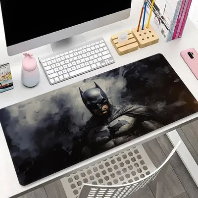 Tapis de souris de jeu B-BatmanS, bord de verrouillage, grand ordinateur Gamer, grand caoutchouc, Anime Art, sous-marin, ordinateur portable, bureau, polymères