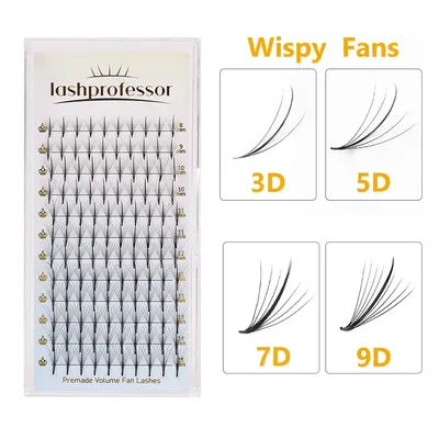3D-15D Wispy Premade Fans Pointy Base Russia Volume Eyelash Faux Mink Easy Fan Lashes Extension Pointy Long Stem Lash