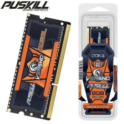 PUSKILL Veneno DDR3L Memória RAM Laptop 8GB 4GB 1.35V 1600MHz 1333MHz PC3 204-PIN SODIMM Notebook Memoria Memory