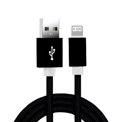 Câble de chargeur de synchronisation de données tressé en Nylon USB, 20cm, 1m, 2m, 3m, pour Apple iPhone 13 12 11 XS Max XR 5S SE 6 6S 7 8 Plus iPad 4 Mini 2 Air
