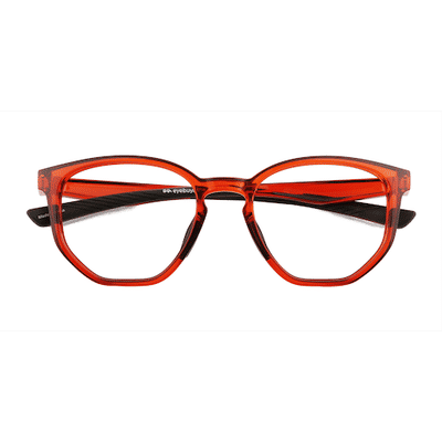 Unisex s horn Clear Orange Plastic Prescription eyeglasses - Eyebuydirect s Atom