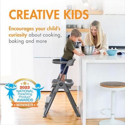 Boon Pivot Toddler Tower - Gray