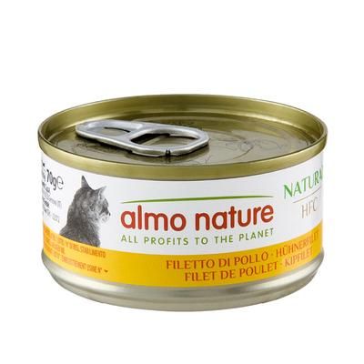 6x70g Chicken Fillet Natural Cans HFC Almo Nature Wet Cat Food