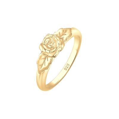 Elli - Banda Rose Simbolo Fiorato Look Vintage in Argento Sterling 925 Anelli 1 pieces female