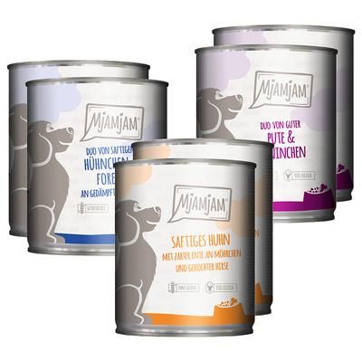 6x800g Mixed Pack I Dog Adult MjAMjAM Wet Dog Food