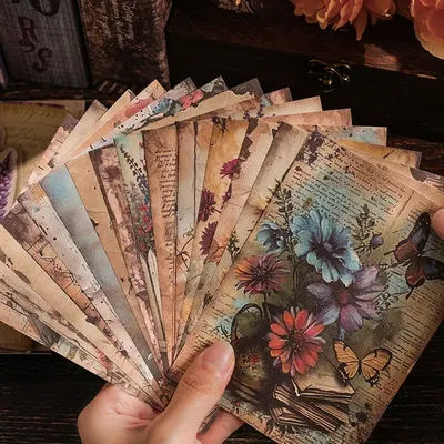 30 Sheets/pack Garden Plants Scrapbooking Paper Journaling Collage Decoupage Paper Retro Flowers Doors 100x1400mm
