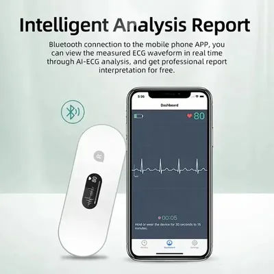 Moniteur ECG Portable OLED Bluetooth ECG Cardiaco surveillance cardiaque électrocardiogramme