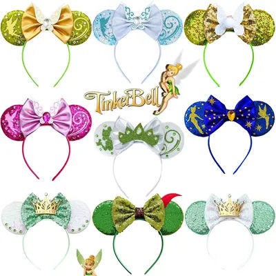 Disney fée clochette bandeaux pour filles papillon arc vigne oreilles cheveux accessoires femmes Cosplay ailes fée bandeau enfants carnaval