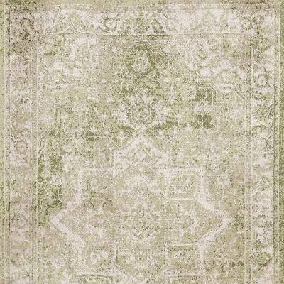 Percy Washable Rug - Green, 7'10" x 10' - Frontgate