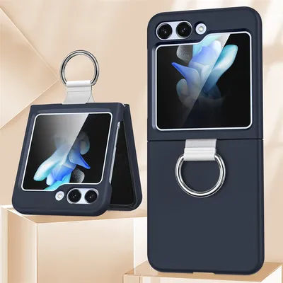 For Galaxy Z Flip 6 5 4 3 Case Shockproof Armor With Ring Holder Back Cover Case For Samsung Z Flip