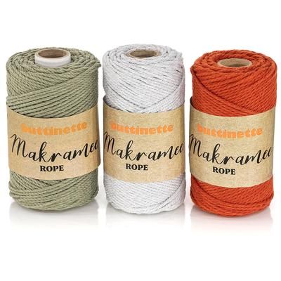 buttinette Corde pour macramé "rope", torsion triple, épaisseur : 3 mm, 100 m