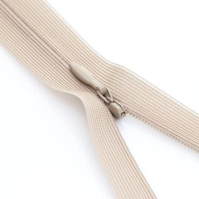 buttinette Fermeture à glissière invisible, beige, non séparable