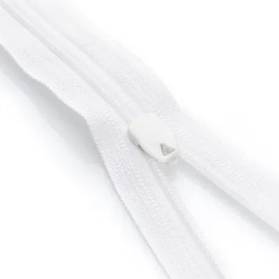 YKK Fermeture à glissière pour linge de lit, blanc, non séparable