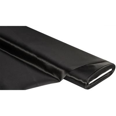 Tissu satin uni "Gala", noir