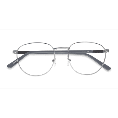 Unisex s round Matte Silver Metal Prescription eyeglasses - Eyebuydirect s ARNETTE Huancas