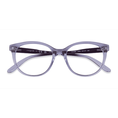 Female s round Clear Purple Plastic Prescription eyeglasses - Eyebuydirect s Vogue Eyewear VO5552